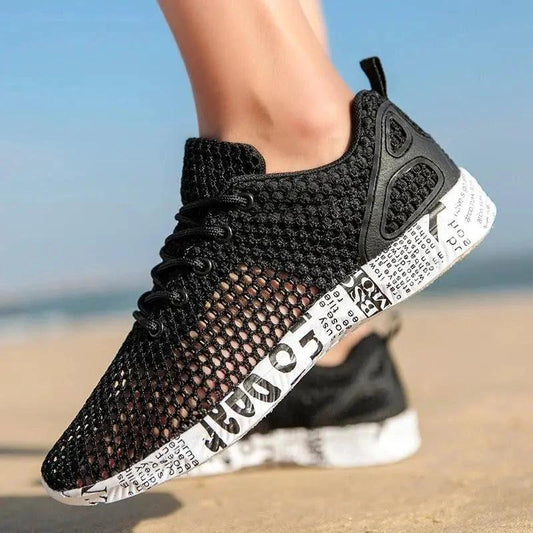 Casual Men's Shoes Breathable Sneakers Match Hollow Lace Board Shoes - MANDOTOS