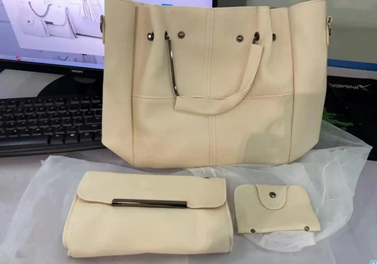 European and American fashion single shoulder Messenger bag ladies three-piece tassels mother bag - MANDOTOS