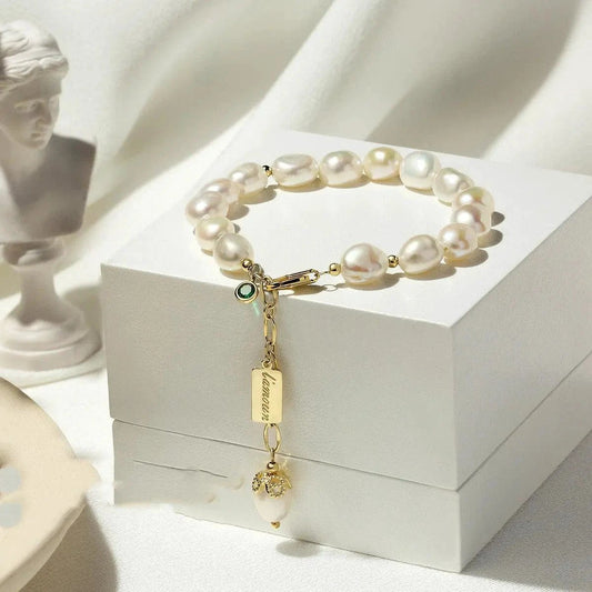 Natural Zircon Pearl Bracelet Luxury Jewelry - MANDOTOS