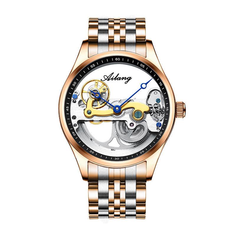 "Automatic Mechanical Watch Creative Hollow Male Watch Generation Silicone Band Watch - MANDOTOS"