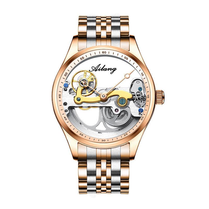 "Automatic Mechanical Watch Creative Hollow Male Watch Generation Silicone Band Watch - MANDOTOS"