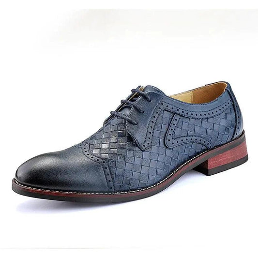 Men's Pointed Leather Dress Shoes - Korean Style Fashion - MANDOTOS