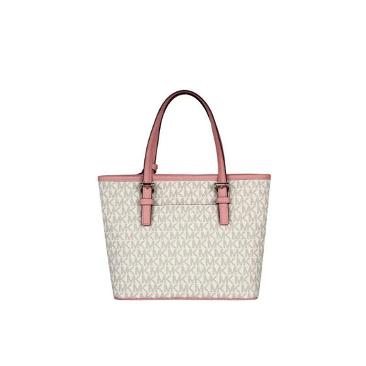 "Michael Kors Ole Jet Set Travel Small Women'S Pvc With Leather One-Shoulder Tote Bag - MANDOTOS"