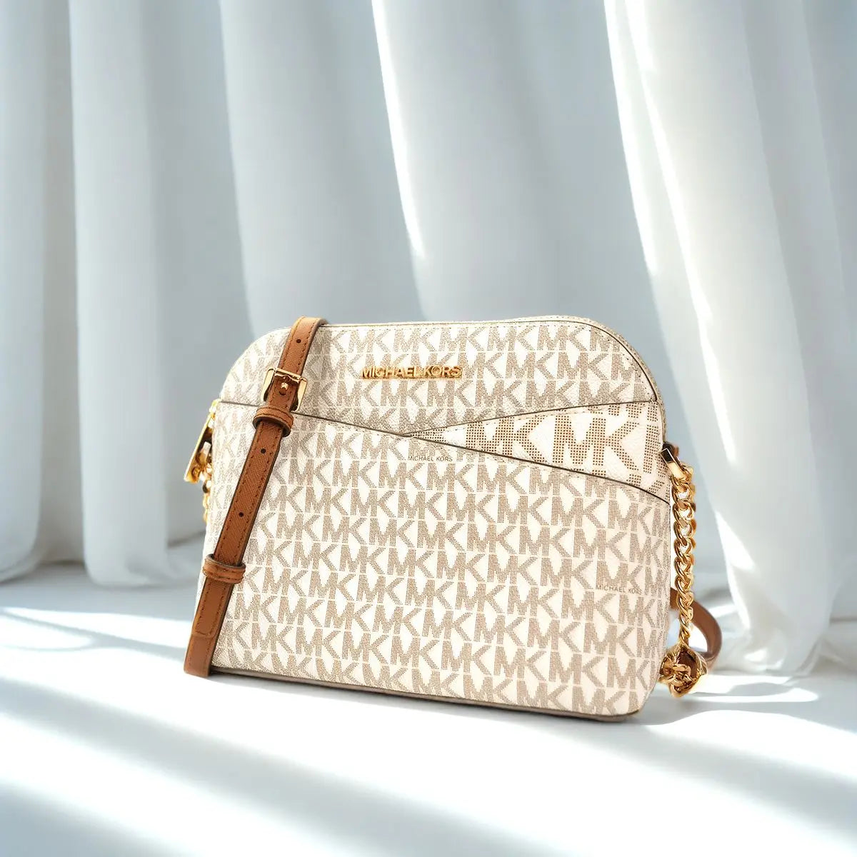 "Michael Kors Ole Jet Set Travel Medium Pvc Printed Women'S Single Shoulder Crossbody Shell Bag - MANDOTOS"