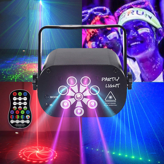 "Dynamic LED Stage Light Laser Projector with Voice Control - MANDOTOS"