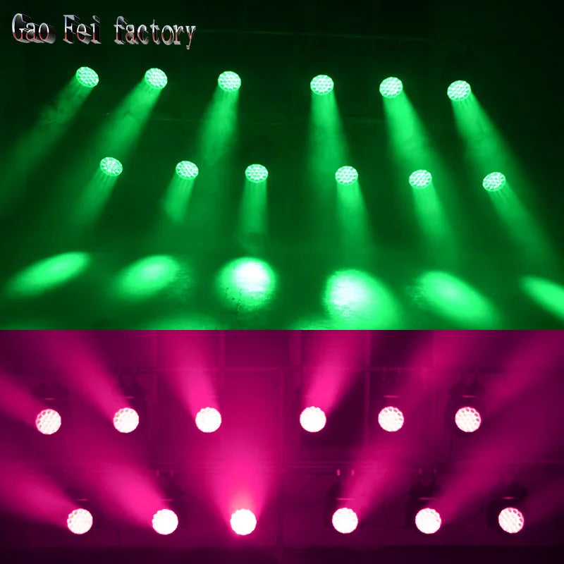 "4-In-1 RGBW LED Zoom Lyre Wash Moving Head DJ Lights with Flight Cases - MANDOTOS"