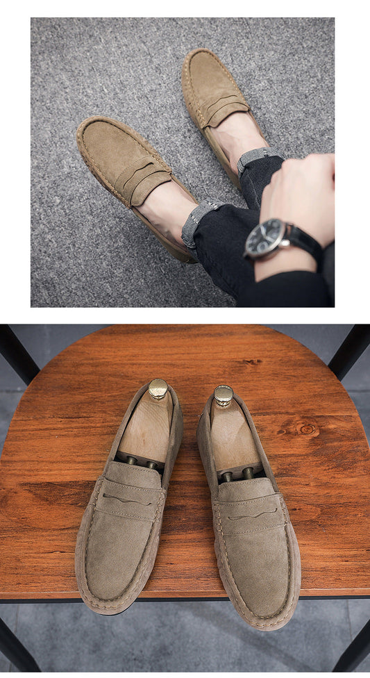 "Stylish Men's Casual Flat Leather Shoes - MANDOTOS"