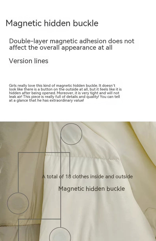 "Women's Cozy Long Hooded Down Jacket - MANDOTOS"