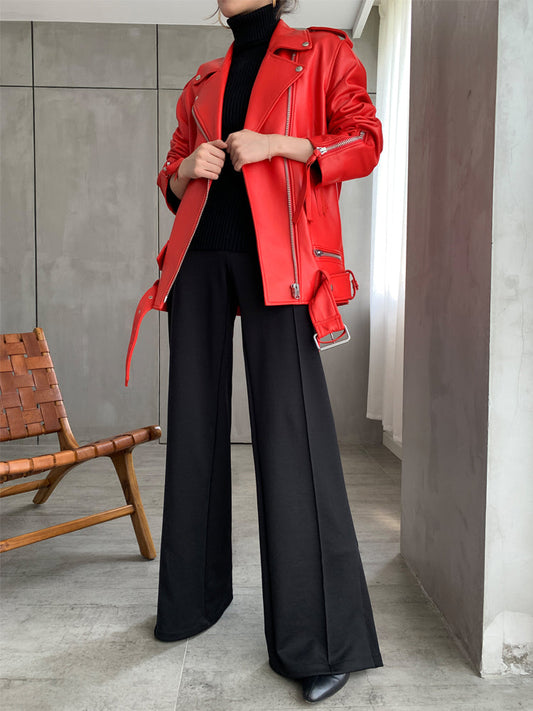 "Chic Women's Casual Sheepskin Jacket - MANDOTOS"