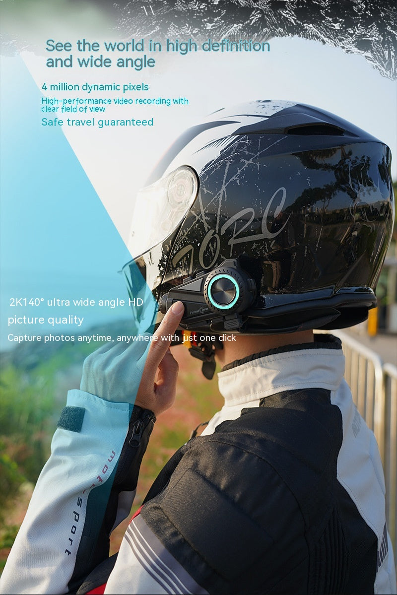 "R3 Motorcycle Helmet Intercom Bluetooth Headset & Driving Recorder - MANDOTOS"