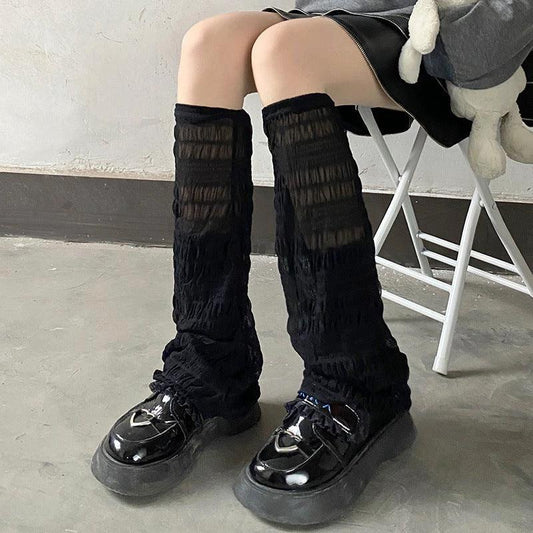 Knitted Warm Daytime Wool Leggings Knee High Socks - MANDOTOS