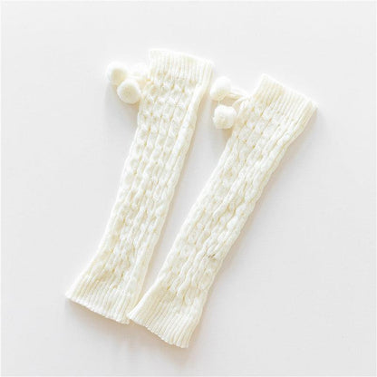 "Knitted Warm Daytime Wool Leggings Knee High Socks - MANDOTOS"