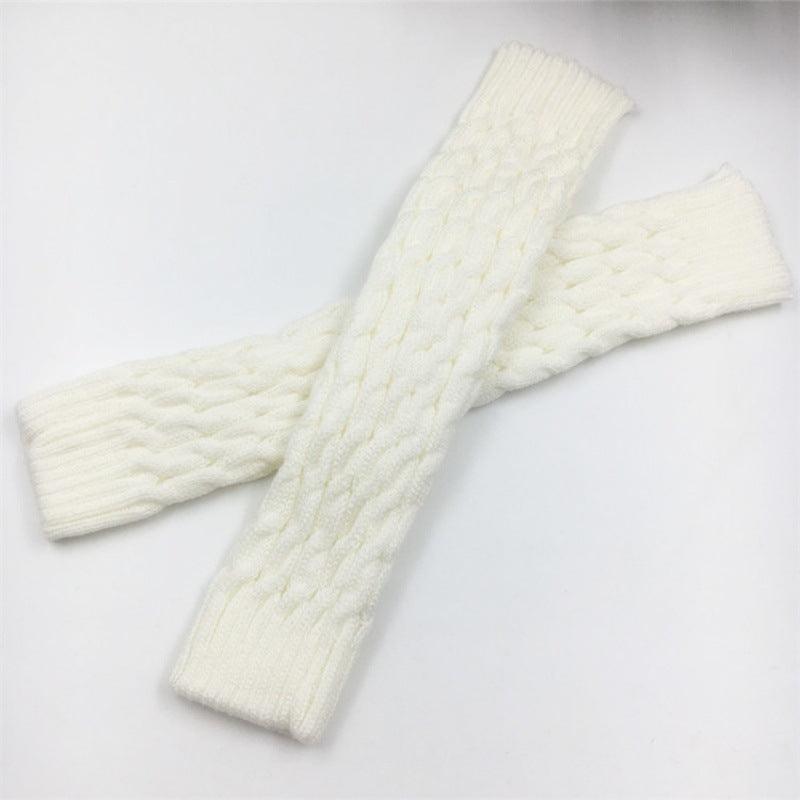 "Knitted Warm Daytime Wool Leggings Knee High Socks - MANDOTOS"