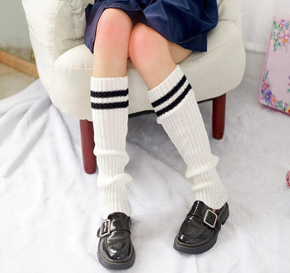 "Knitted Warm Daytime Wool Leggings Knee High Socks - MANDOTOS"