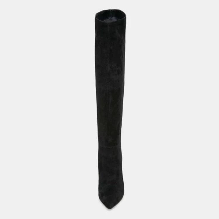 Stiletto Heels Pleated High Over The Knee Boots - MANDOTOS