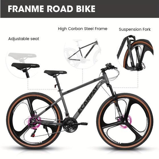 "High-carbon Steel Frame Fork Bike - MANDOTOS"