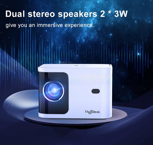 "Smart HD 720p Wireless Projector with Adjustable Trapezoidal Technology - MANDOTOS"