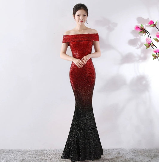 Birthday Party Dress Slimming Host Long Dress MANDOTOS