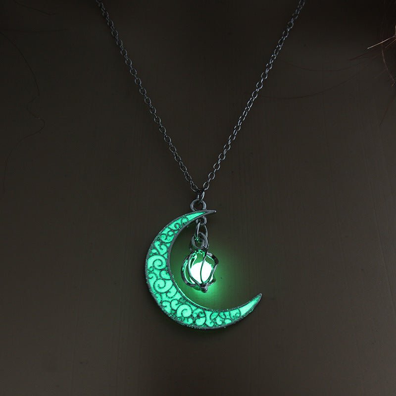 Glowing Pendant Necklaces Silver Plated Chain Necklaces - MANDOTOS INTERNATIONAL0