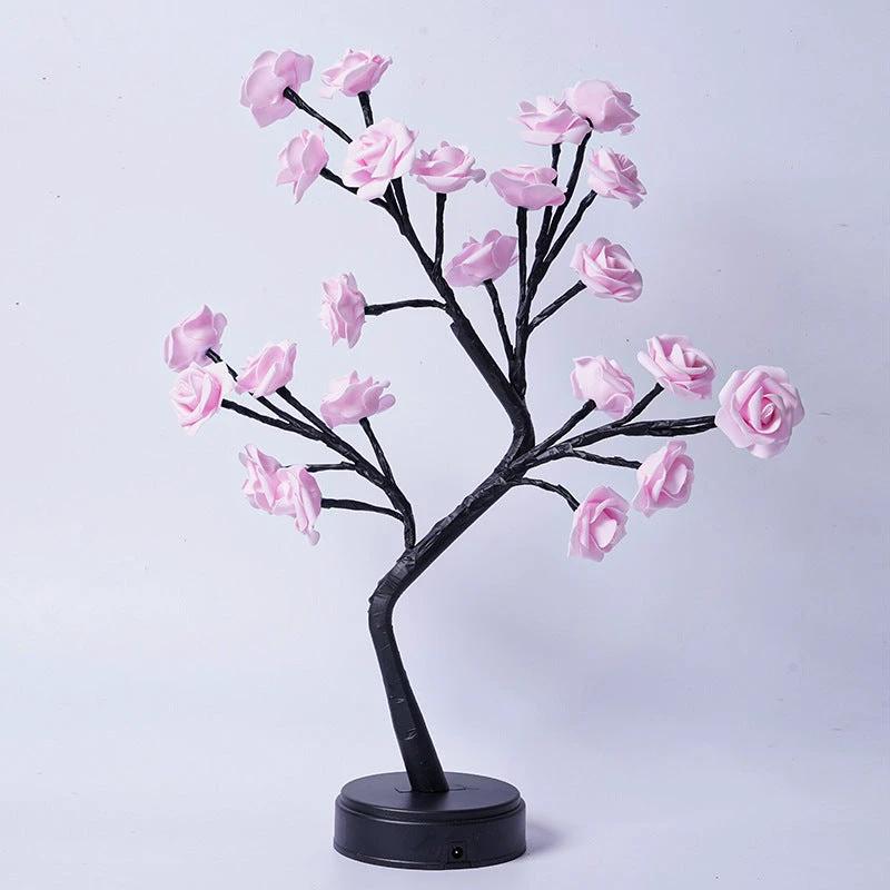 Rose Flower Tree Table Lamp - USB Fairy Desk Night Light - MANDOTOS