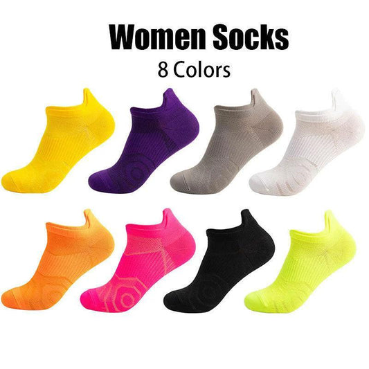 8 Pairs Women's Running Socks - Cushioned, Breathable & Anti-Odor for Outdoor Sports, Cycling & Hiking - MANDOTOS