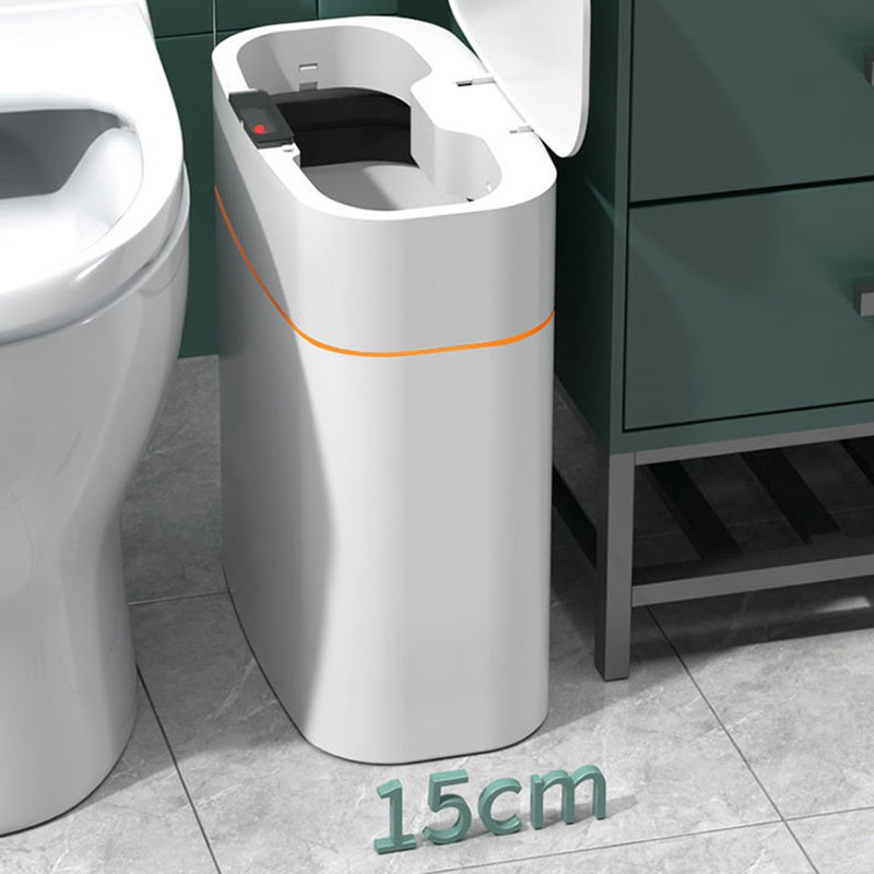 Smart Trash Can with Automatic Opening and Multiple Functions - White ABS Material - MANDOTOS0