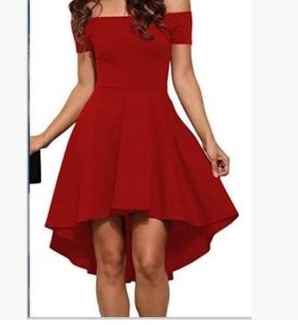 One Shoulder Short Sleeve And Large Swallowtail Skirt MANDOTOS