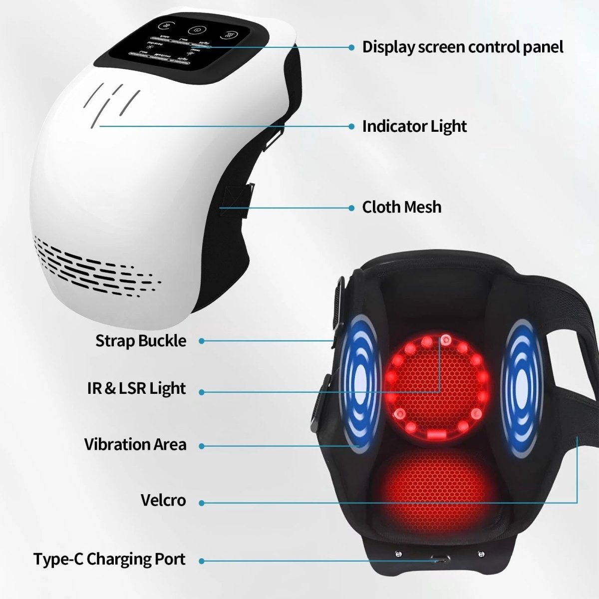 Knee Relief Massager with Heating & Vibration Technology - MANDOTOS