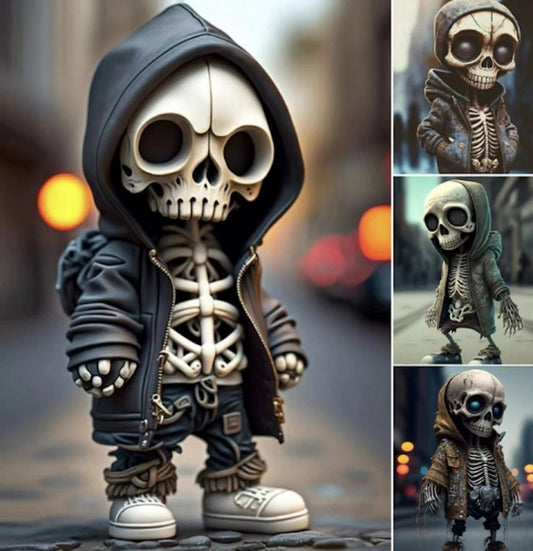 Halloween Skeleton Figurines - Cool Resin Doll Home Decor - MANDOTOS