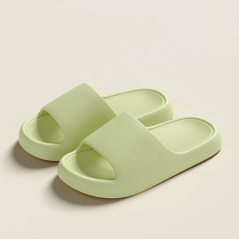Solid Thick-soled Home Slippers Summer Non-slip Floor Bathroom Slipper For Women Men's House Shoes - MANDOTOS