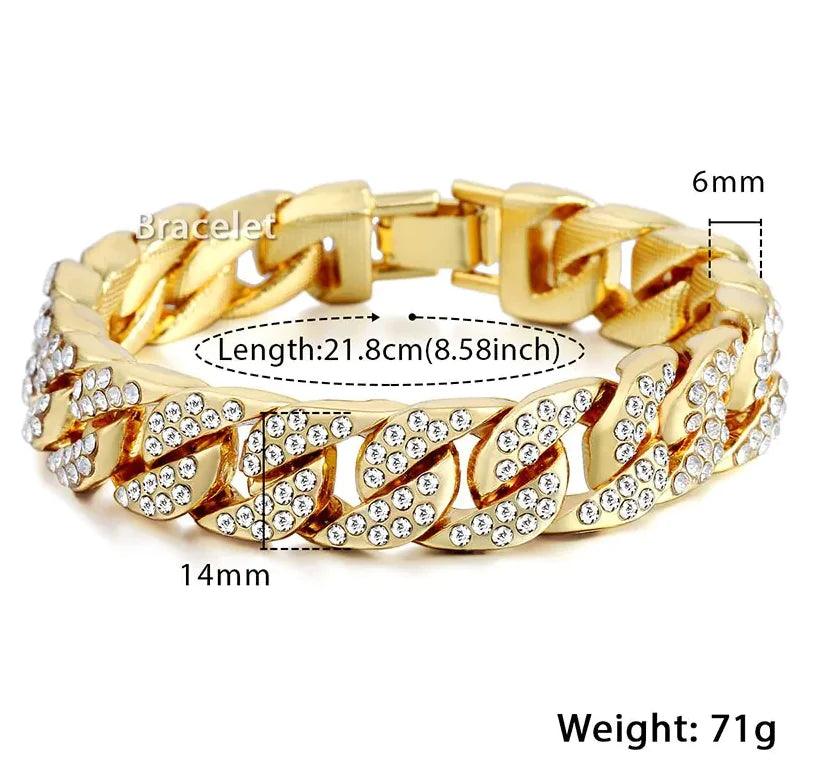 Men's Luxe Gold Chain Bracelet - MANDOTOS