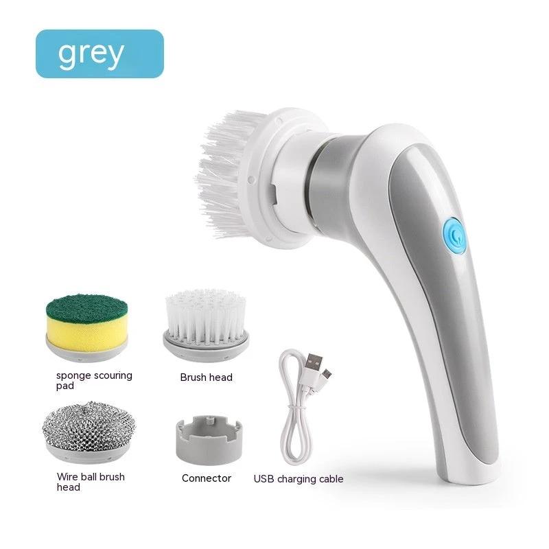 MANDOTOS Electric Cleaning Brush 4 In 1 Spinning Scrubber Handheld Cordless Portable With Interchangeable Heads - MANDOTOS