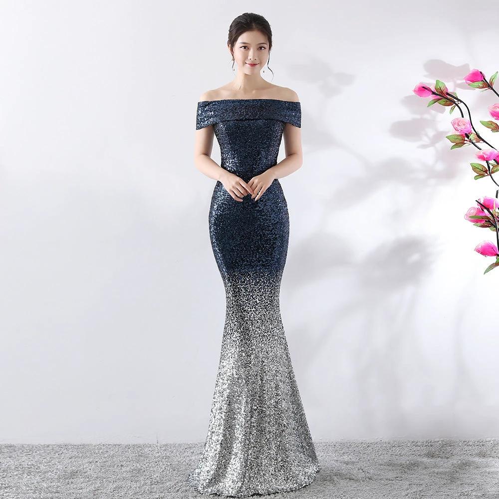Birthday Party Dress Slimming Host Long Dress MANDOTOS