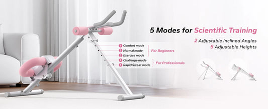 MERACH Ab Machine Adjustable Trainer Workout Foldable Knee Protection Abdominal Exercise Machine Core Ab Exercise System Trainer - MANDOTOS
