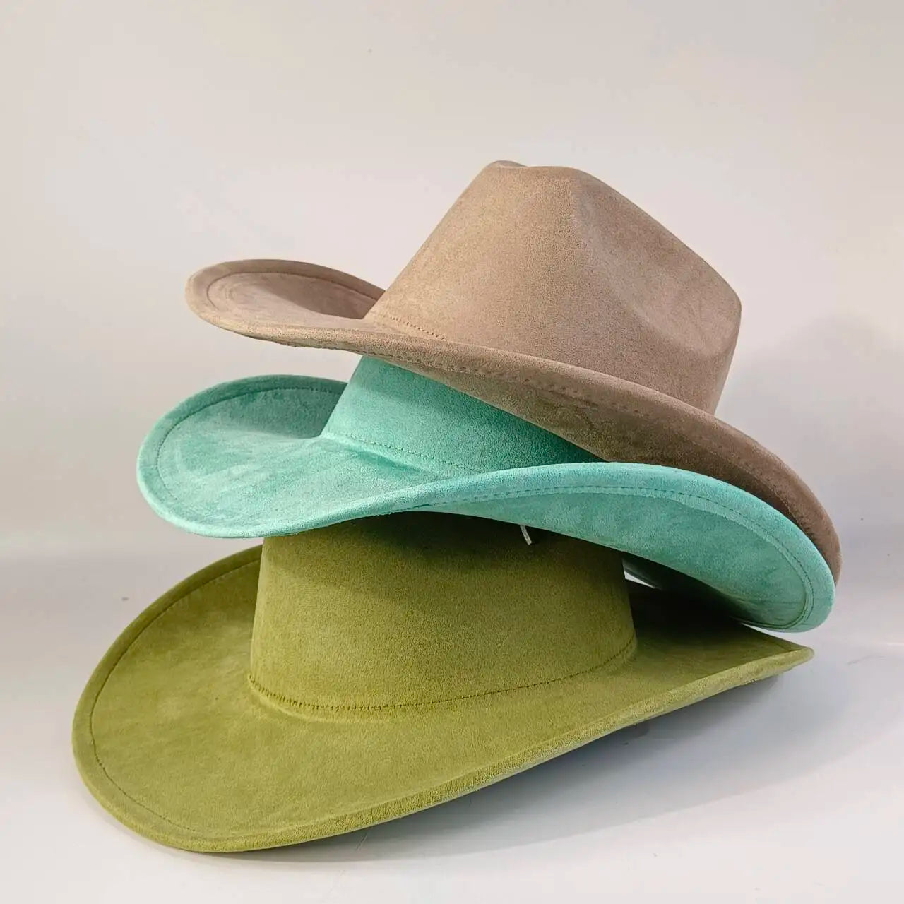 western Premium suede cowboy hat stylish men's and women's fedora Suede Panama hat perfect for outdoor festive activitieswestern