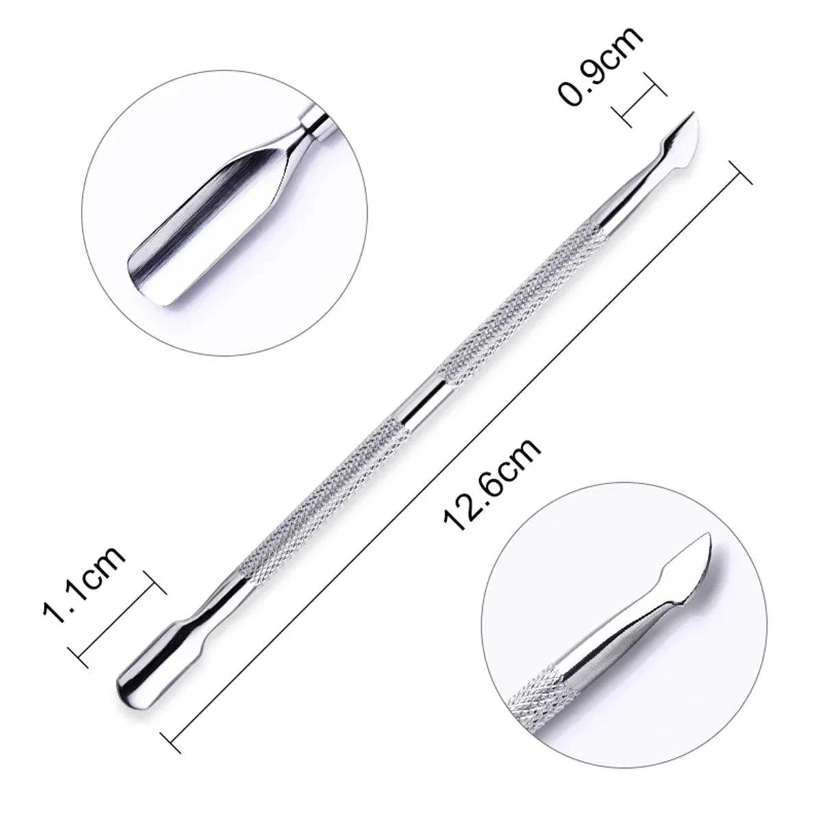4 Pcs/Set Professional Stainless Steel Nail Cutter Scissor Nippers Muti Function Cuticle Pusher Remover Nail Care Manicure Kits - MANDOTOS