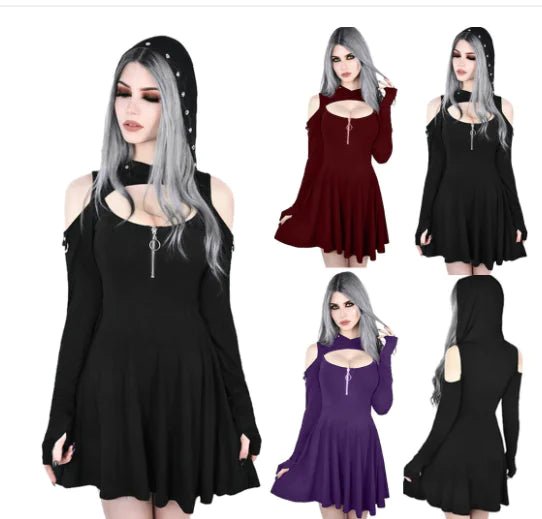 Chic Hooded Zip Dress Line - MANDOTOS INTERNATIONAL