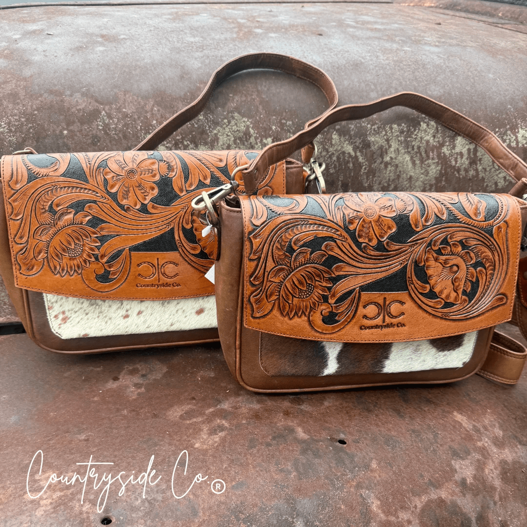 Grace Tooled Leather Purse by Countryside Co: Stylish & Functional Statement Piece - MANDOTOS