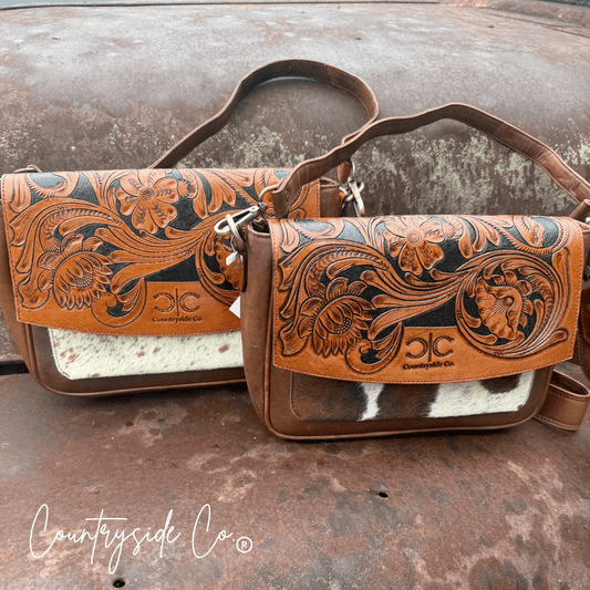 Grace Tooled Leather Purse by Countryside Co: Stylish & Functional Statement Piece - MANDOTOS