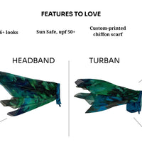 Fine Art Headscarf - Sapphire