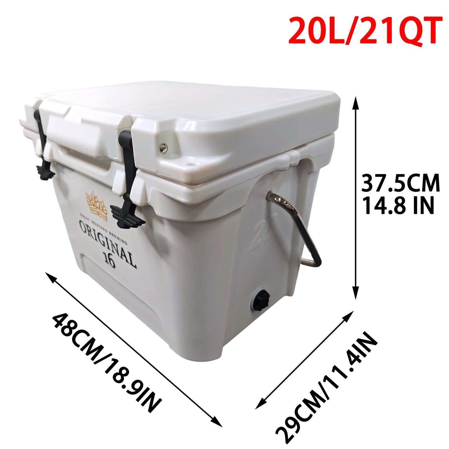 20L Classic Rotomolded Portable Cooler Box for Travel, Camping, Fishing, Sports & Home - MANDOTOS INTERNATIONAL