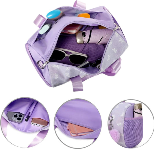 Fashionable Backpack with Bowknot Pattern, Foldable, 20-35L Capacity - MANDOTOS INTERNATIONAL