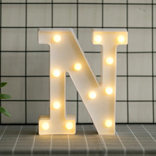ELEGATE LED.54.N Led Letters N 3D Lights Spotlight Lamp Decor Alphabet Mexico - MANDOTOS INTERNATIONAL