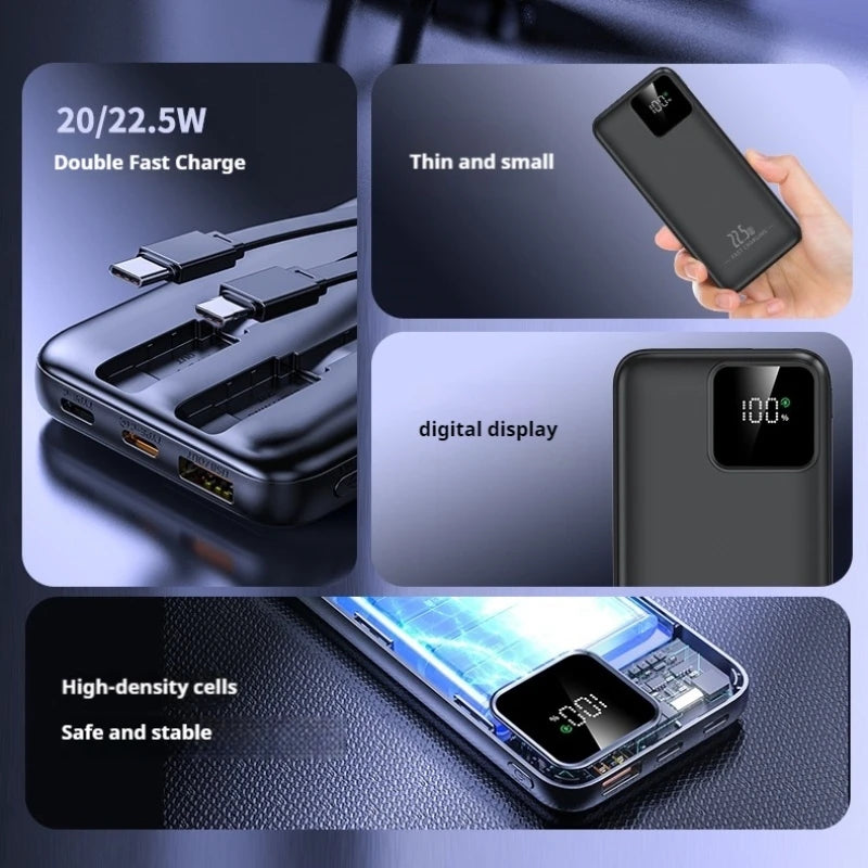 Wholesale PD22.5W Fast Charging 20000Mah Power Bank With Led Digital Display Travel Phone Power Banks USB Fast Portable Charger