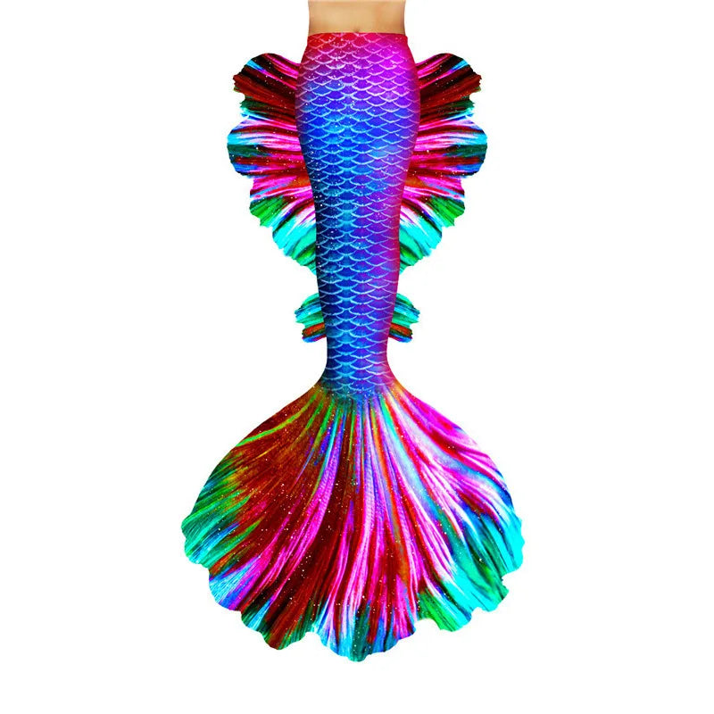 Hot Sale Customized Freediving Mermaid Tail Bikini Set Mermaid Tail Swimming Suit