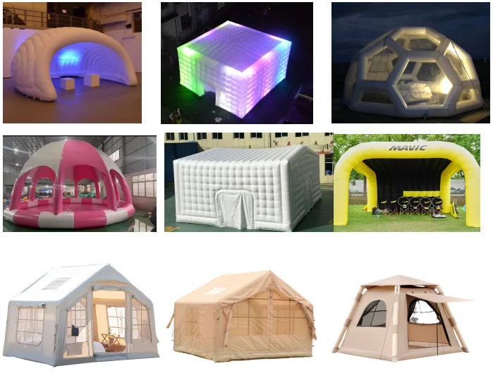 2025 NEW LA Large Luxury Outdoor Family Waterproof Durable Airtight House Travel Air Inflatable Tent for Camping
