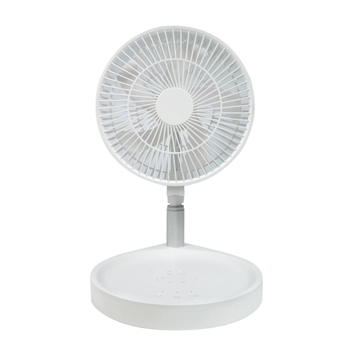 Rechargeable Outdoor Standing Fan with Remote, Adjustable Height, 4-Speed, LED Light, Power Bank, Portable for Home & Travel