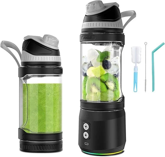 Ice Crushing Portable Blender Rechargeable Portable Smoothie Blender Cordless Personal Travel Blender