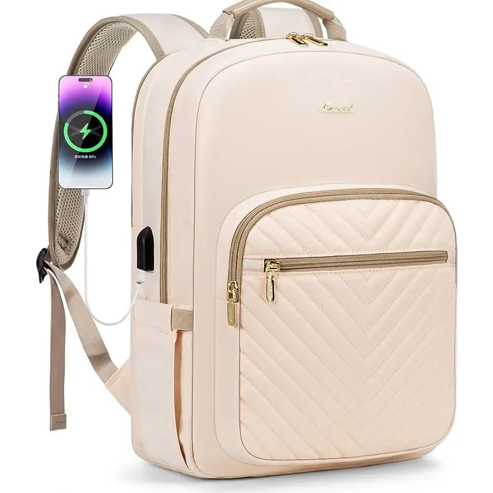LOVEVOOK Luxury Nylon Teen College School Bookbags Waterproof Business 15.6 17 Inch Travel Laptop Backpacks Bags for Women Girls