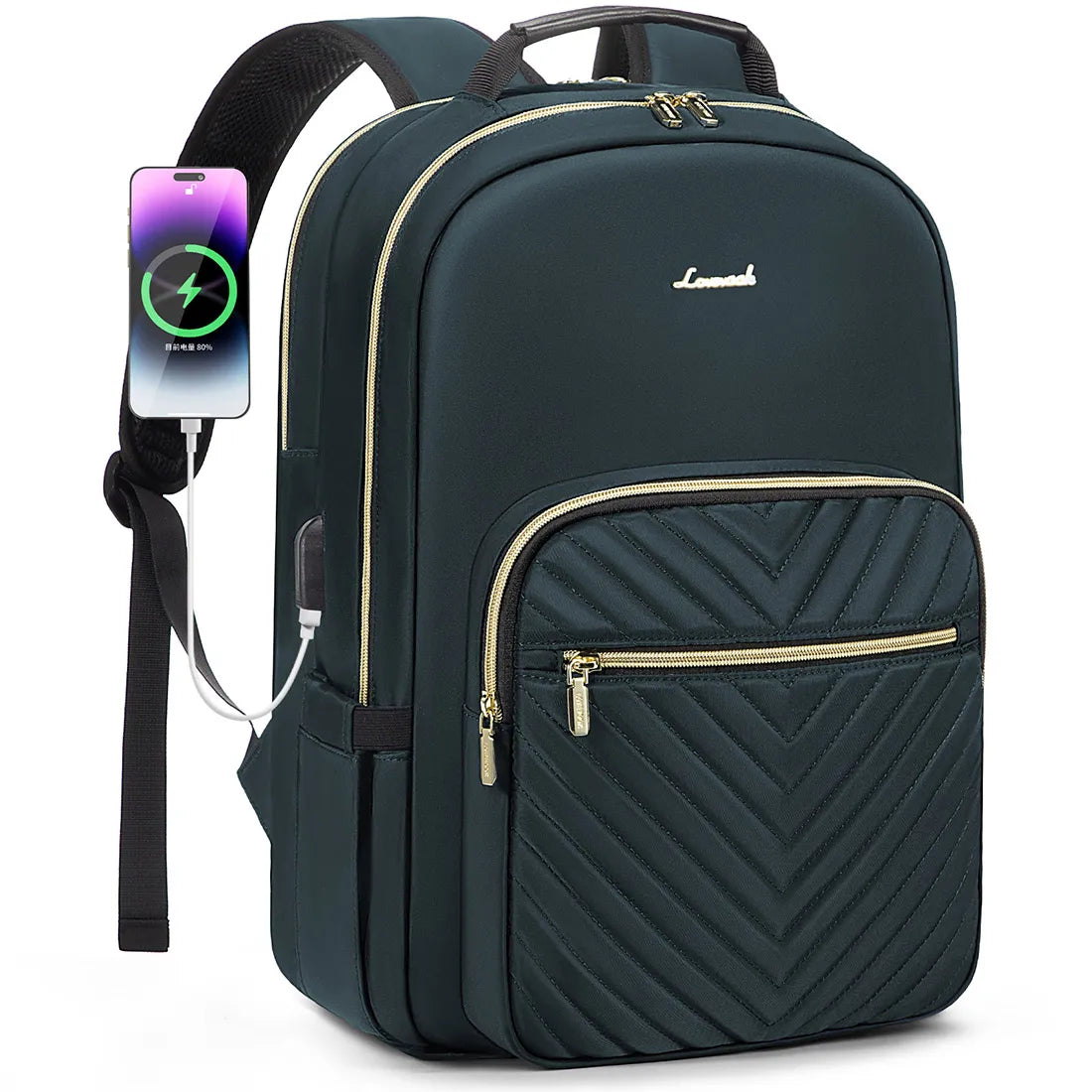 LOVEVOOK Luxury Nylon Teen College School Bookbags Waterproof Business 15.6 17 Inch Travel Laptop Backpacks Bags for Women Girls